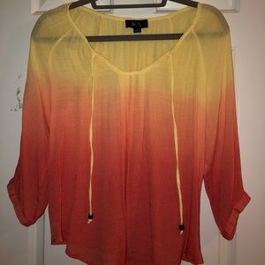 BCX yellow/orange Ombré Shirt